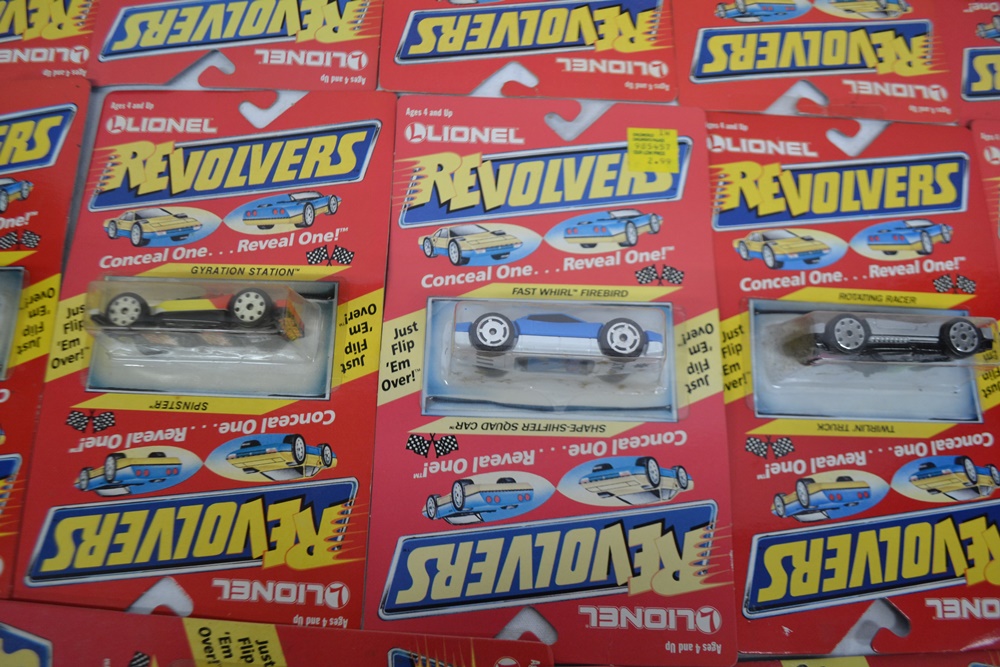 15 Lionel Revolvers Die Cast Cars In Original Blister Packs