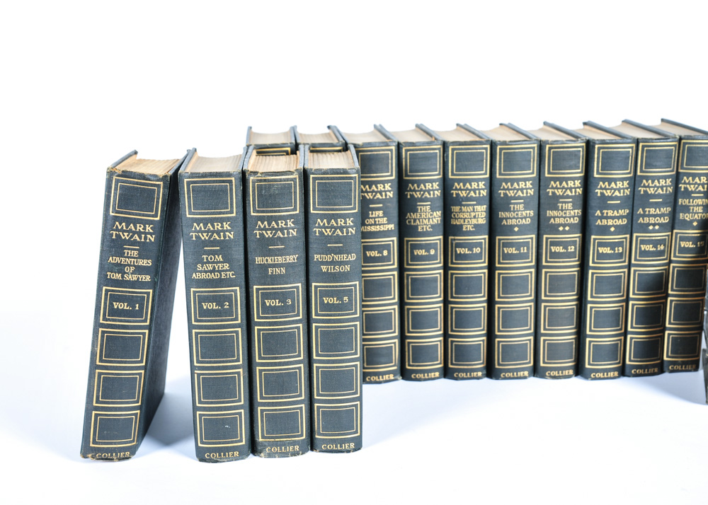 Vintage Mark Twain Twenty-five Volume Hardbound Book Set