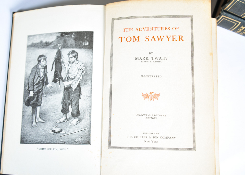 Vintage Mark Twain Twenty-five Volume Hardbound Book Set