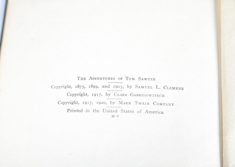 Vintage Mark Twain Twenty-five Volume Hardbound Book Set