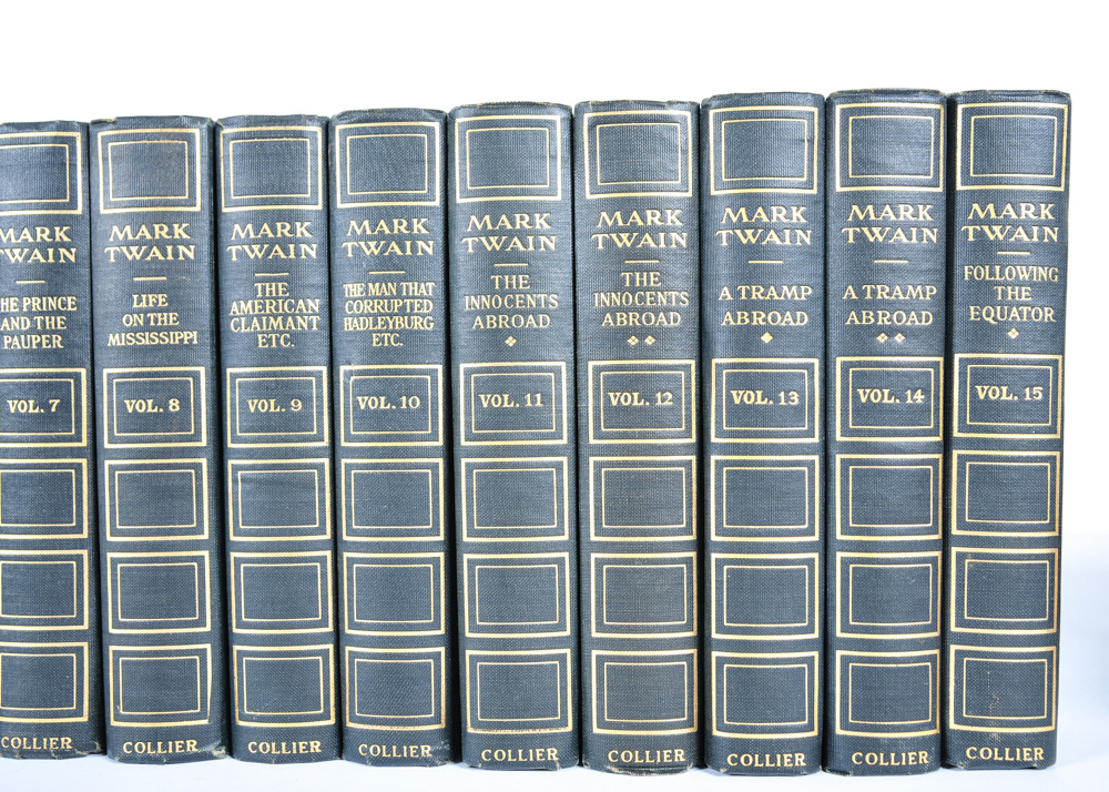 Vintage Mark Twain Twenty-five Volume Hardbound Book Set