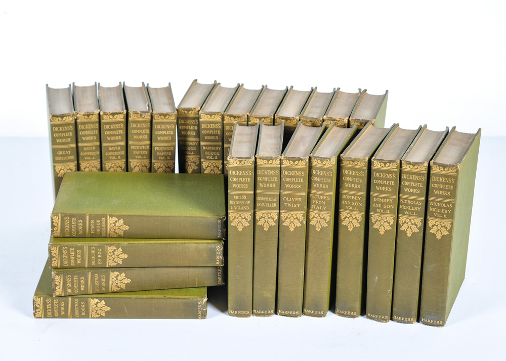 Hardbound Dickens's Complete Works by Harper and Brothers