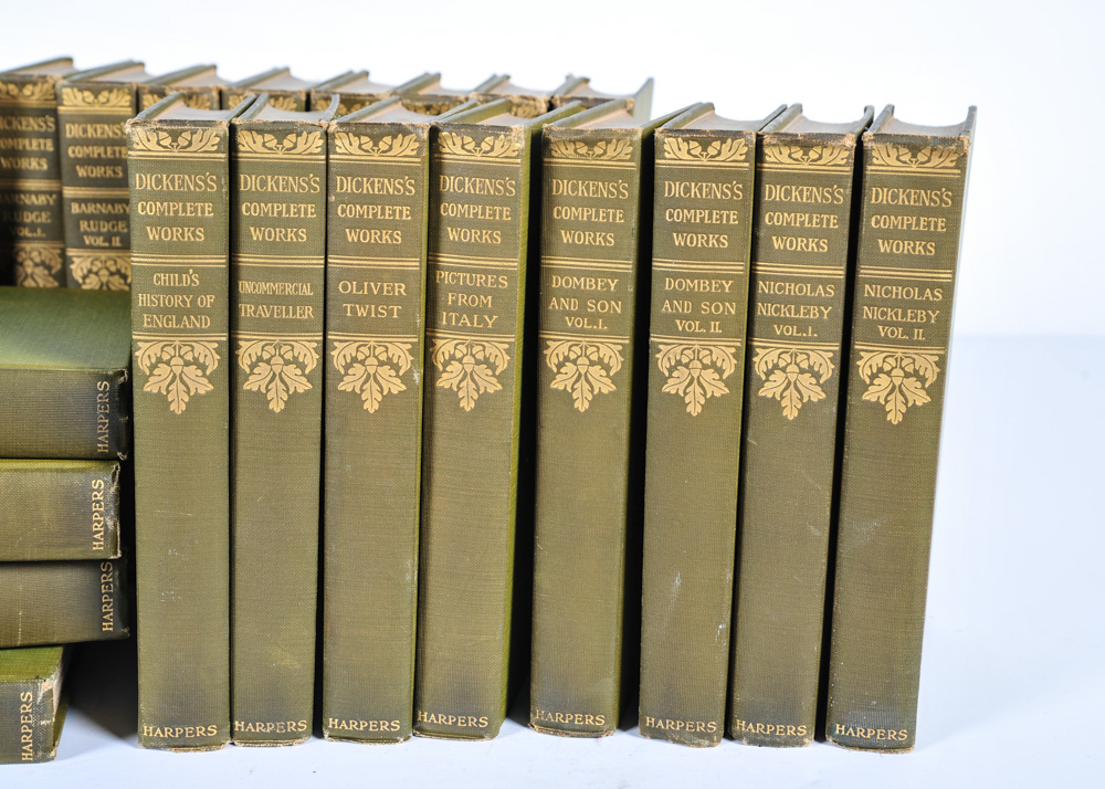 Hardbound Dickens's Complete Works by Harper and Brothers