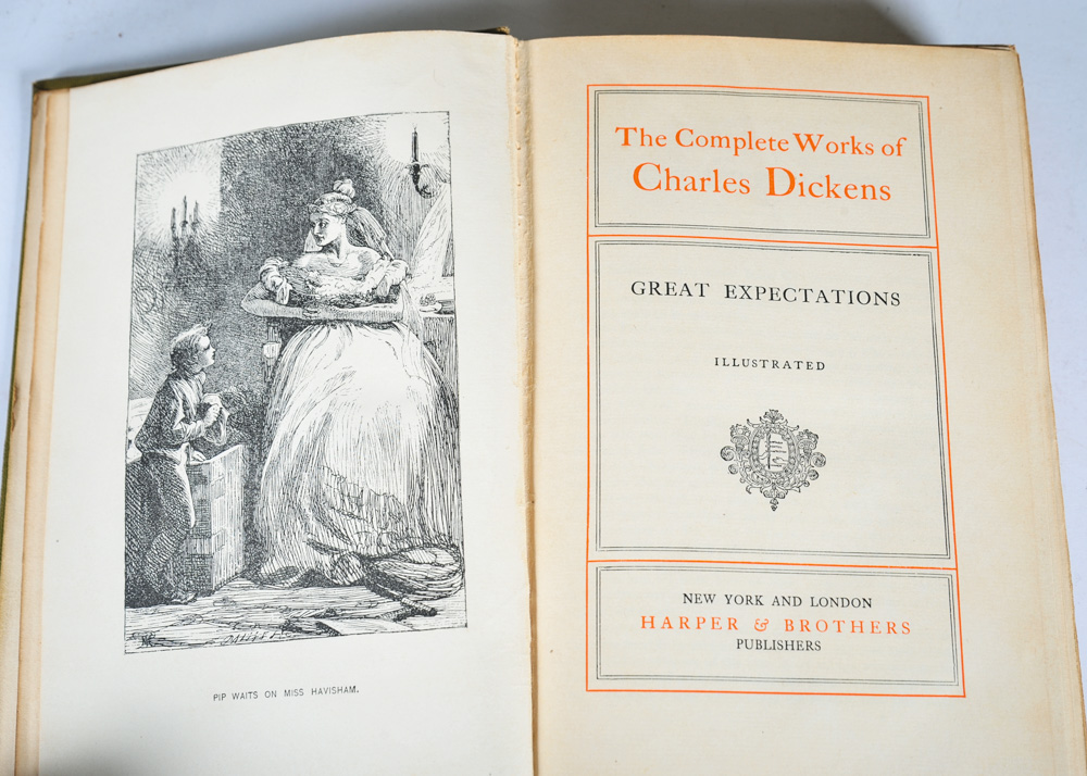 Hardbound Dickens's Complete Works by Harper and Brothers