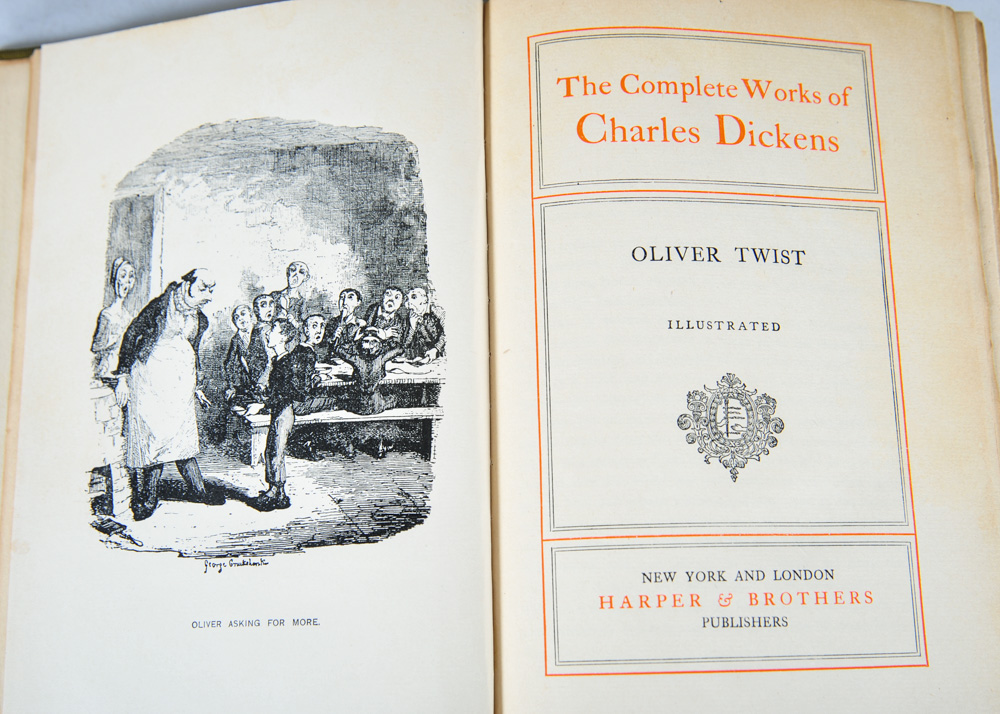 Hardbound Dickens's Complete Works by Harper and Brothers