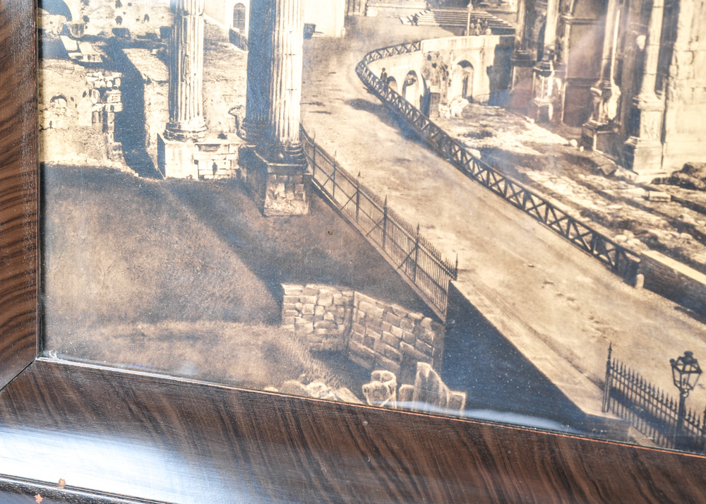 Oversized Sepia Photograph of Roman Temple of Saturn