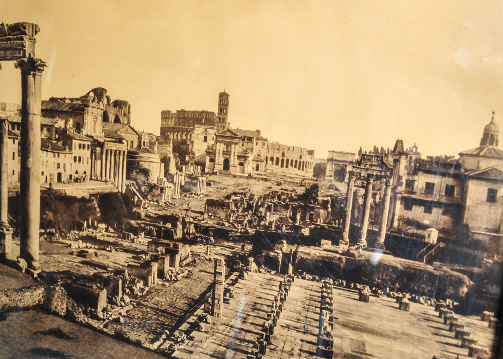 Oversized Sepia Photograph of Roman Temple of Saturn
