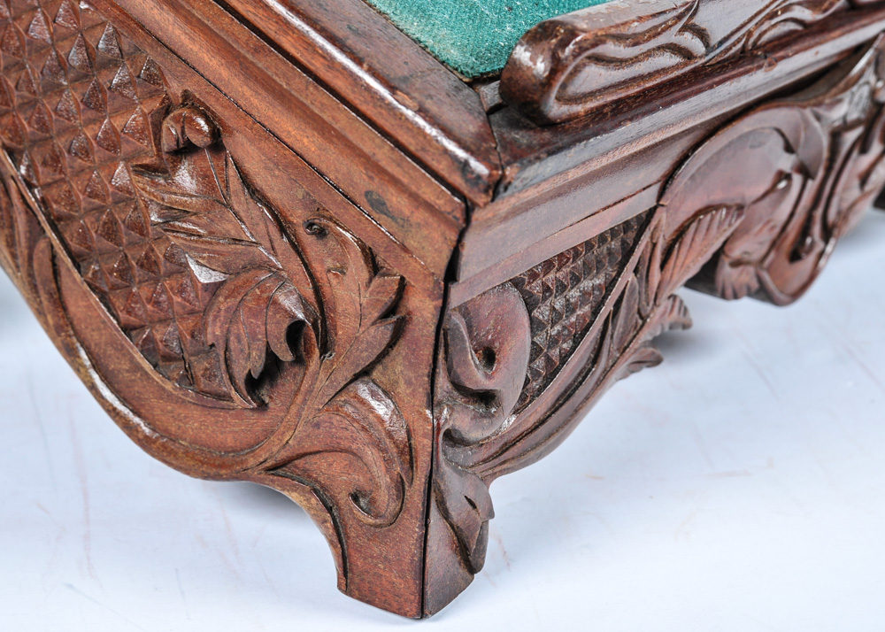 Antique Hand Carved Walnut Traveling Preacher's Pulpit