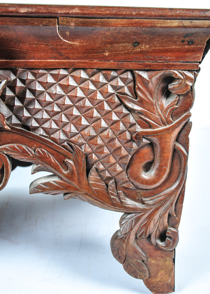 Antique Hand Carved Walnut Traveling Preacher's Pulpit