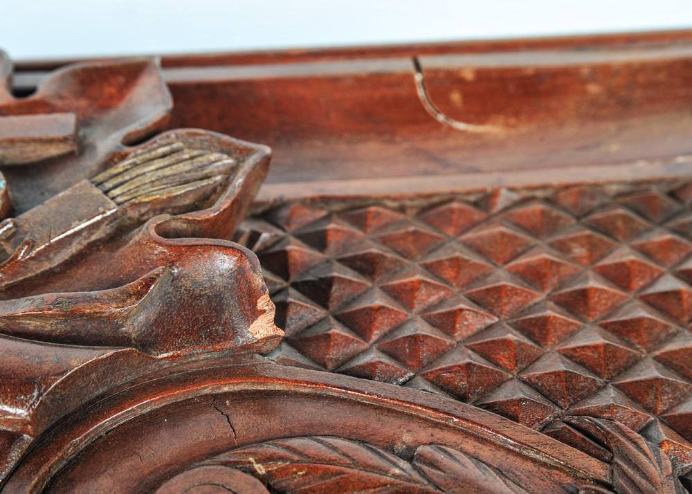 Antique Hand Carved Walnut Traveling Preacher's Pulpit