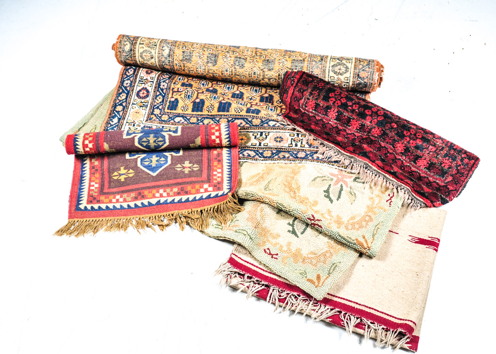 Quintet of Oriental and Other Area Rugs