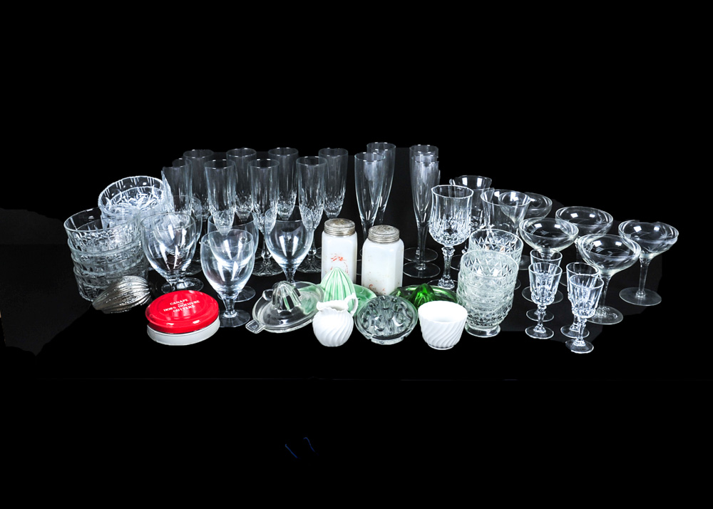 Collection of Kitchen Stemware and China