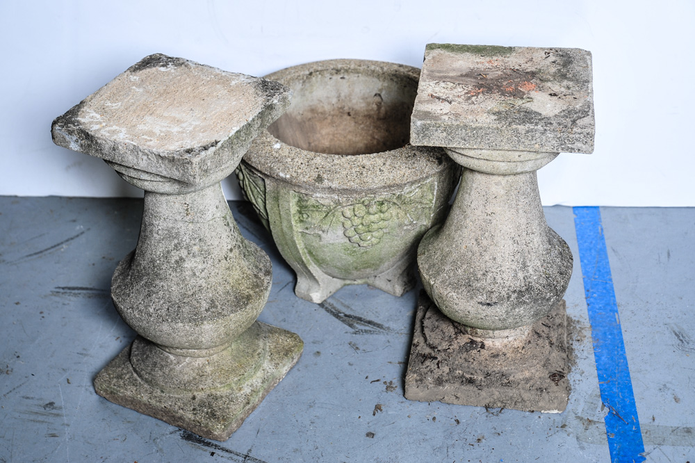 Concrete Planter, Pedestals, Faces and More