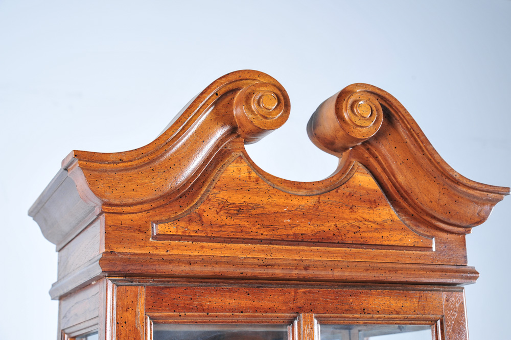 Two-Tiered Federal Style Oak Display Cabinet