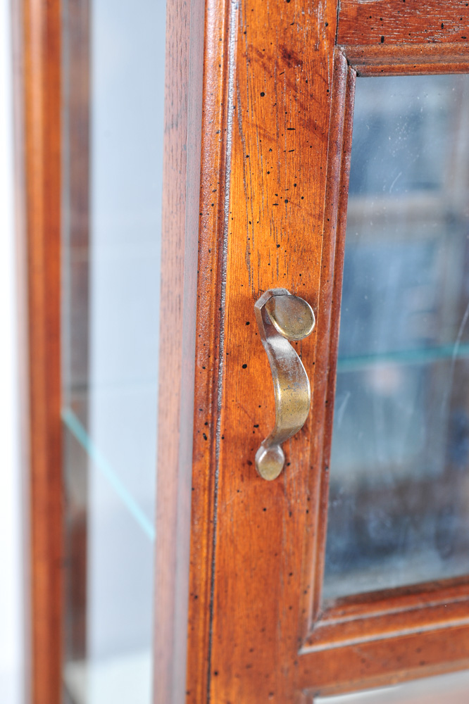 Two-Tiered Federal Style Oak Display Cabinet