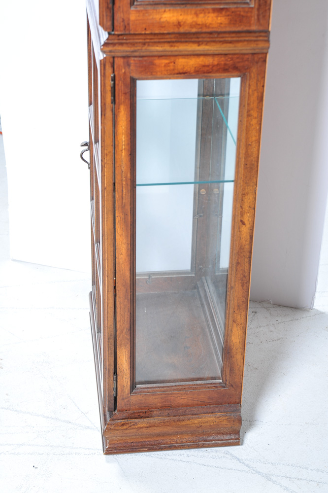 Two-Tiered Federal Style Oak Display Cabinet
