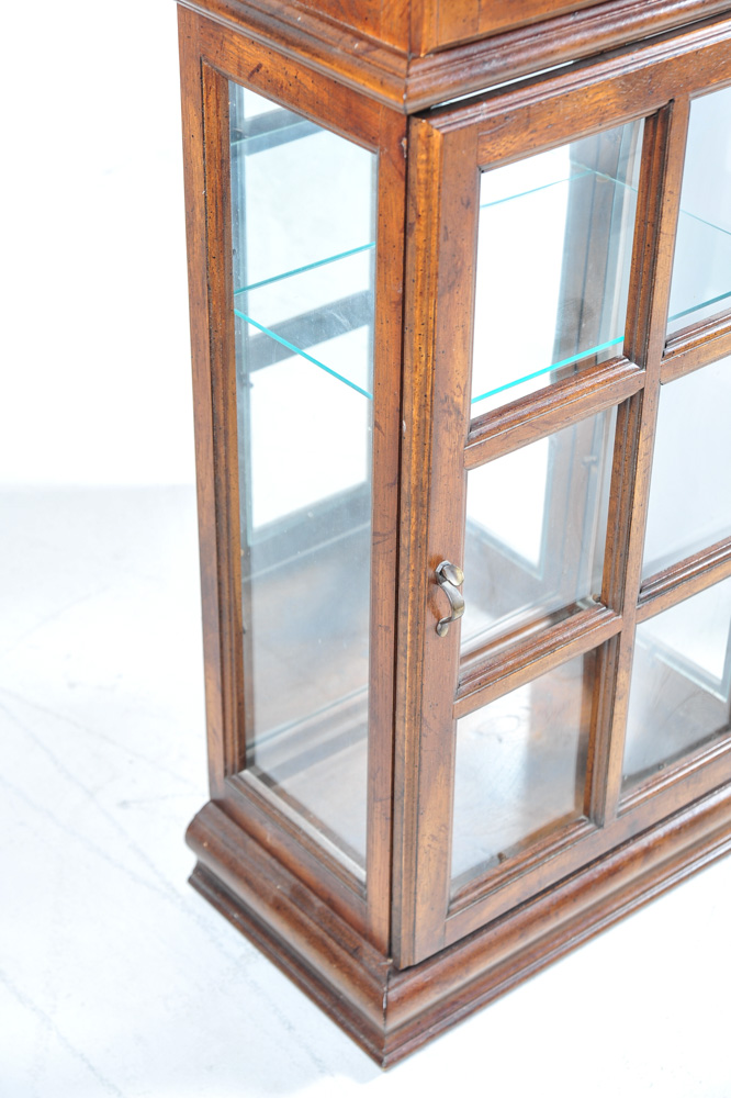 Two-Tiered Federal Style Oak Display Cabinet