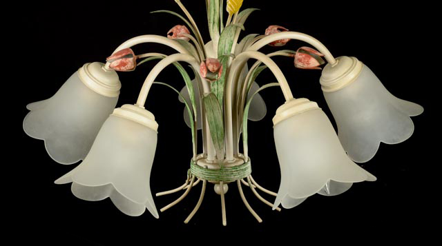 Shabby Chic Five Mount Ceiling Light