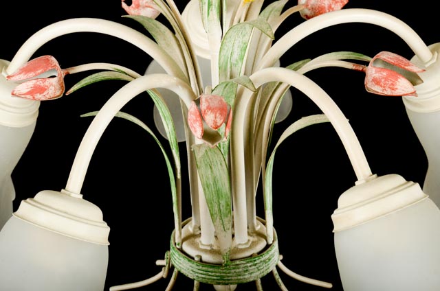 Shabby Chic Five Mount Ceiling Light