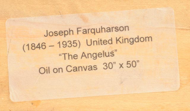 Joseph Farquharson Original Oil Painting "The Angelus"