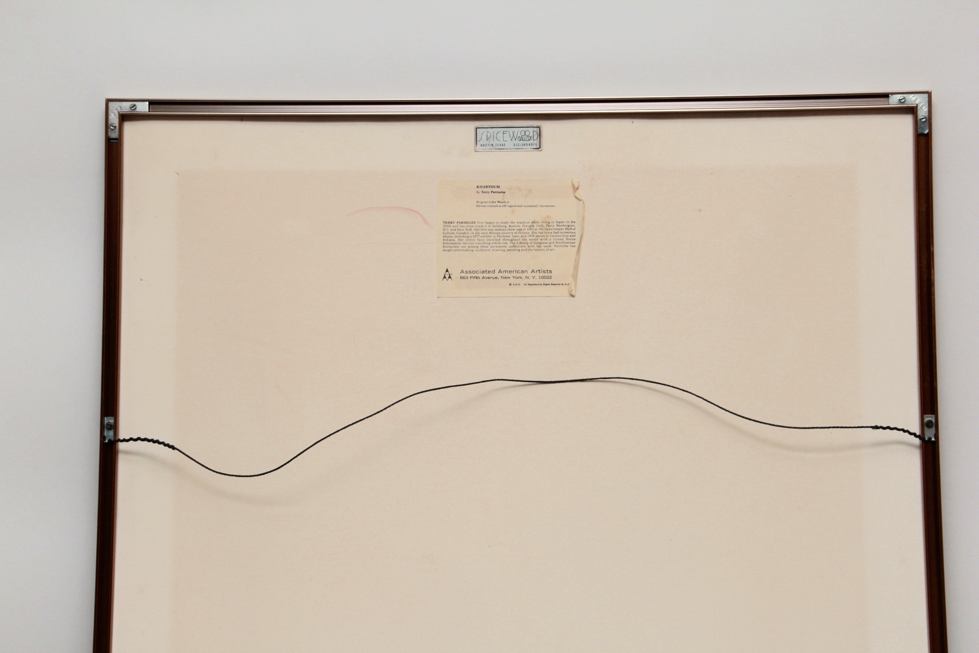 Limited Edition, 1977 Original Color Woodcut "Khartoum" by Terry Parmalee