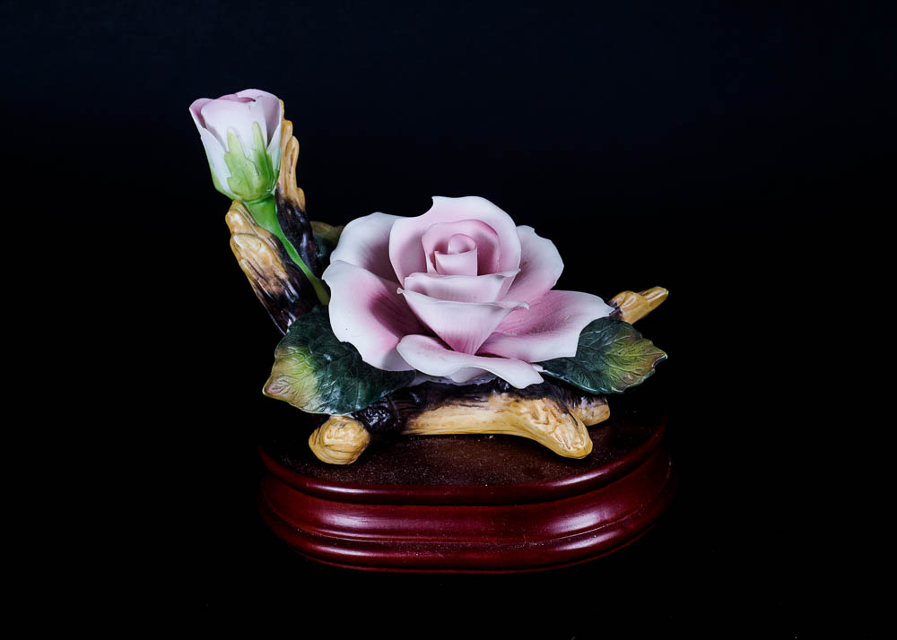 Porcelain Rose Music Box