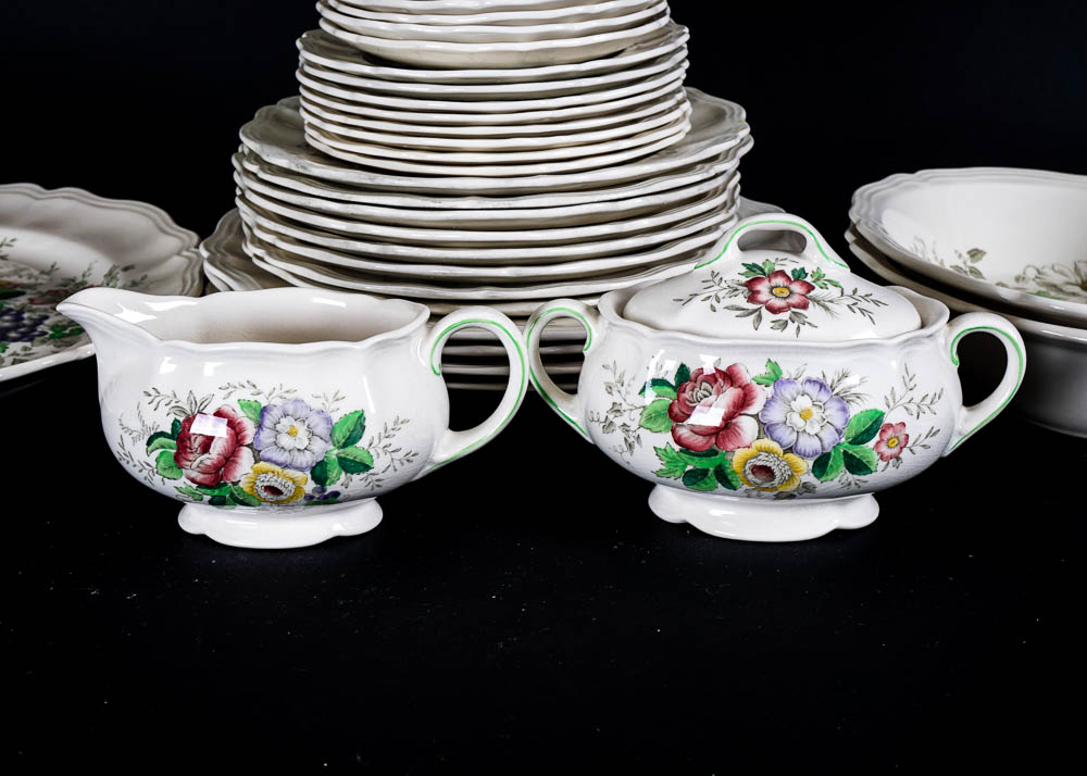 Vintage Royal Doulton Dinnerware Set in the "Malvern" Pattern