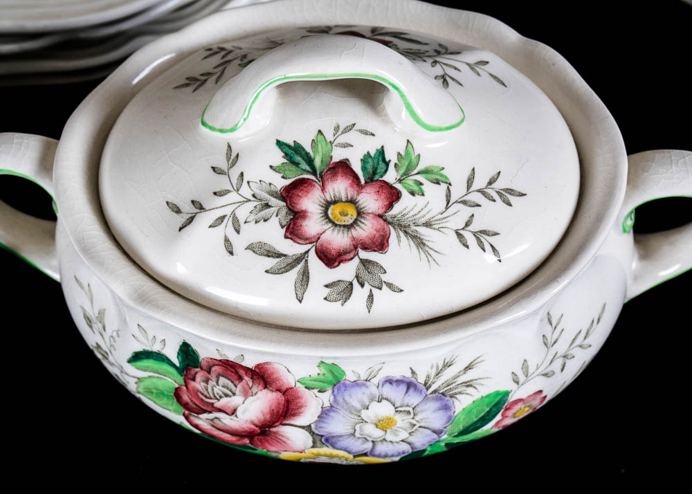 Vintage Royal Doulton Dinnerware Set in the "Malvern" Pattern