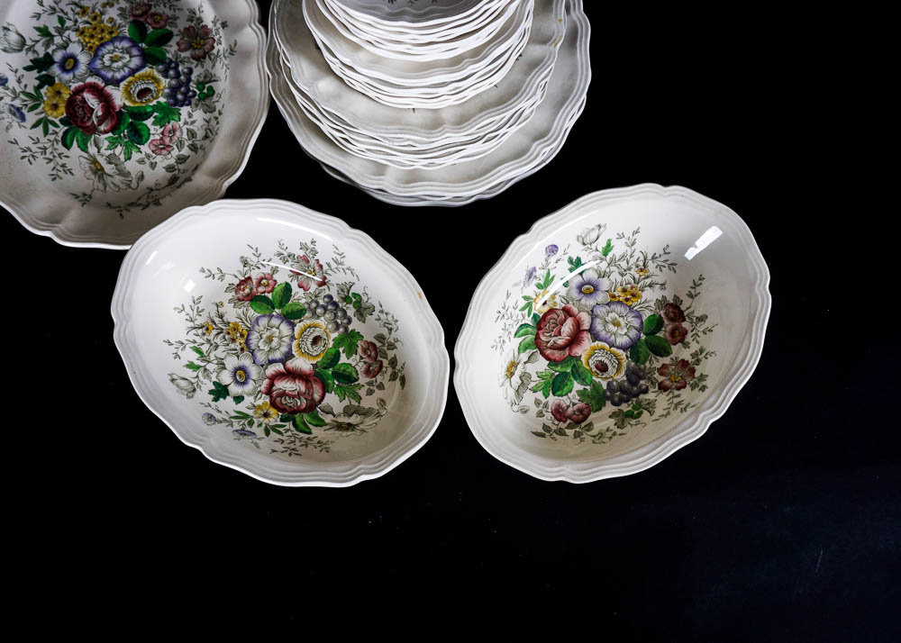 Vintage Royal Doulton Dinnerware Set in the "Malvern" Pattern