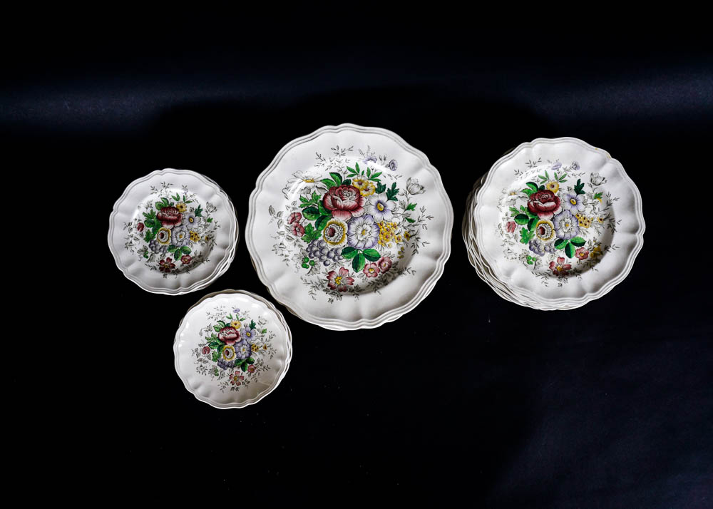 Vintage Royal Doulton Dinnerware Set in the "Malvern" Pattern