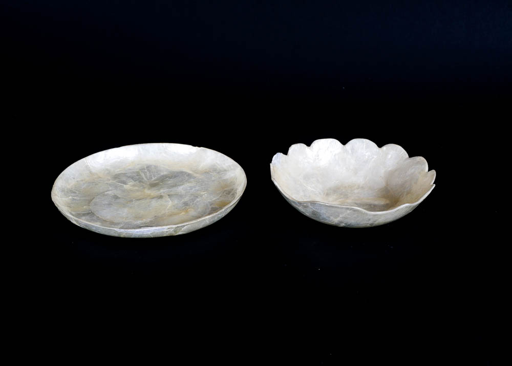 Shimmering Mica Bowl and Dish