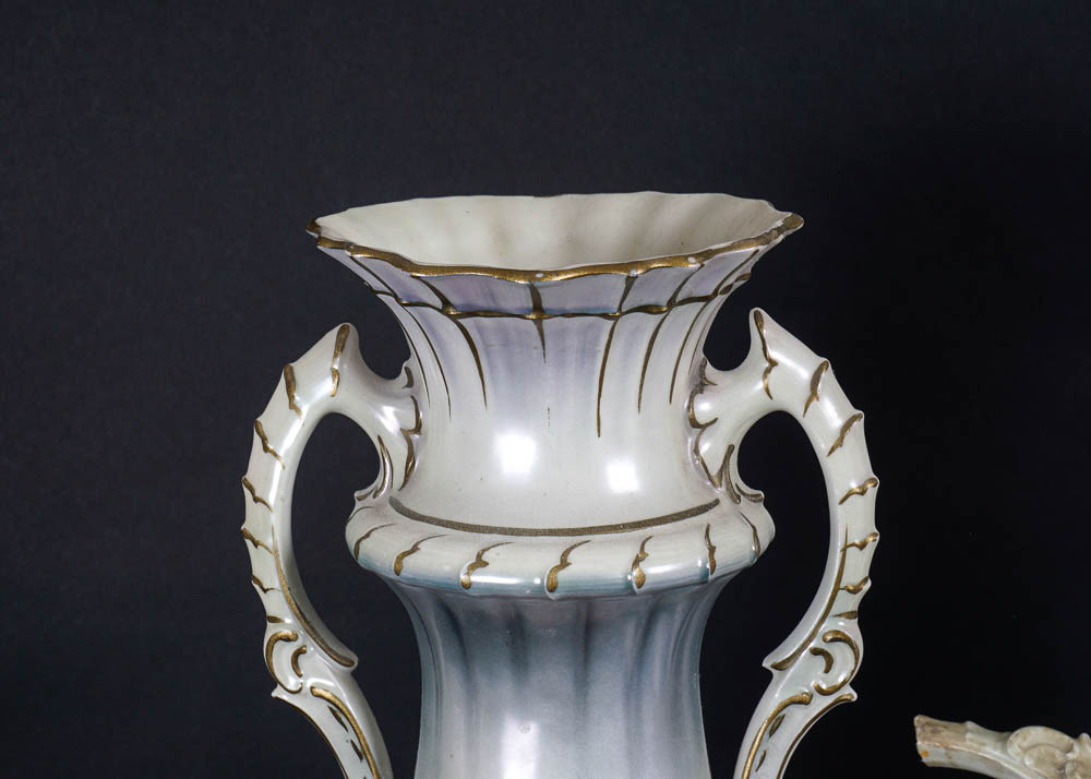 Pair of Austrian Floral Vases