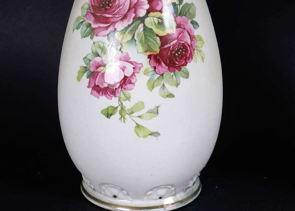 Pair of Austrian Floral Vases