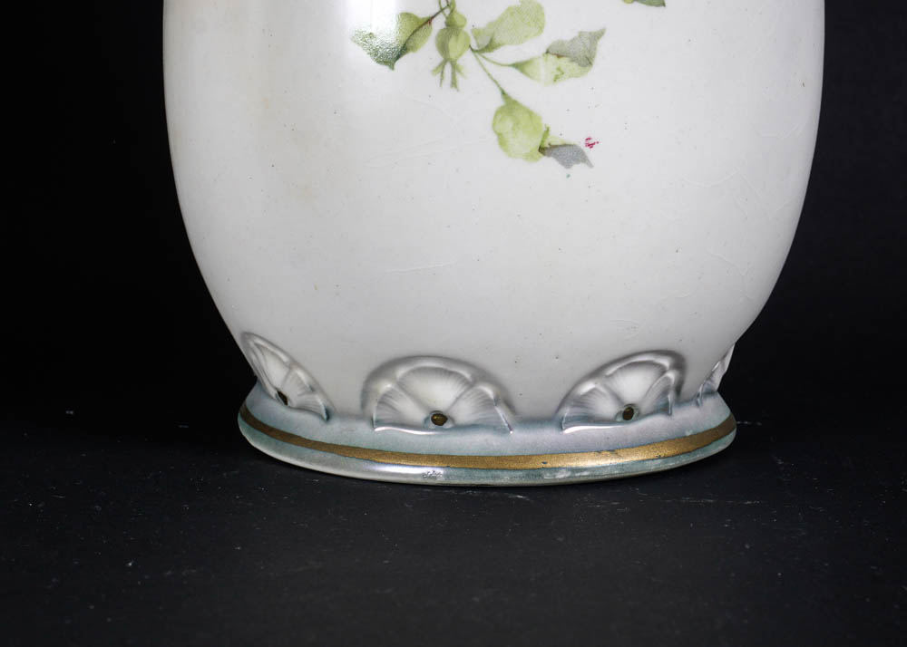 Pair of Austrian Floral Vases
