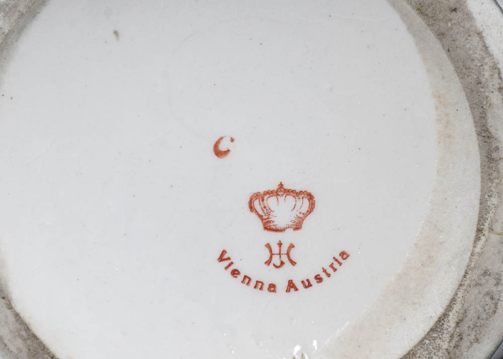 Pair of Austrian Floral Vases