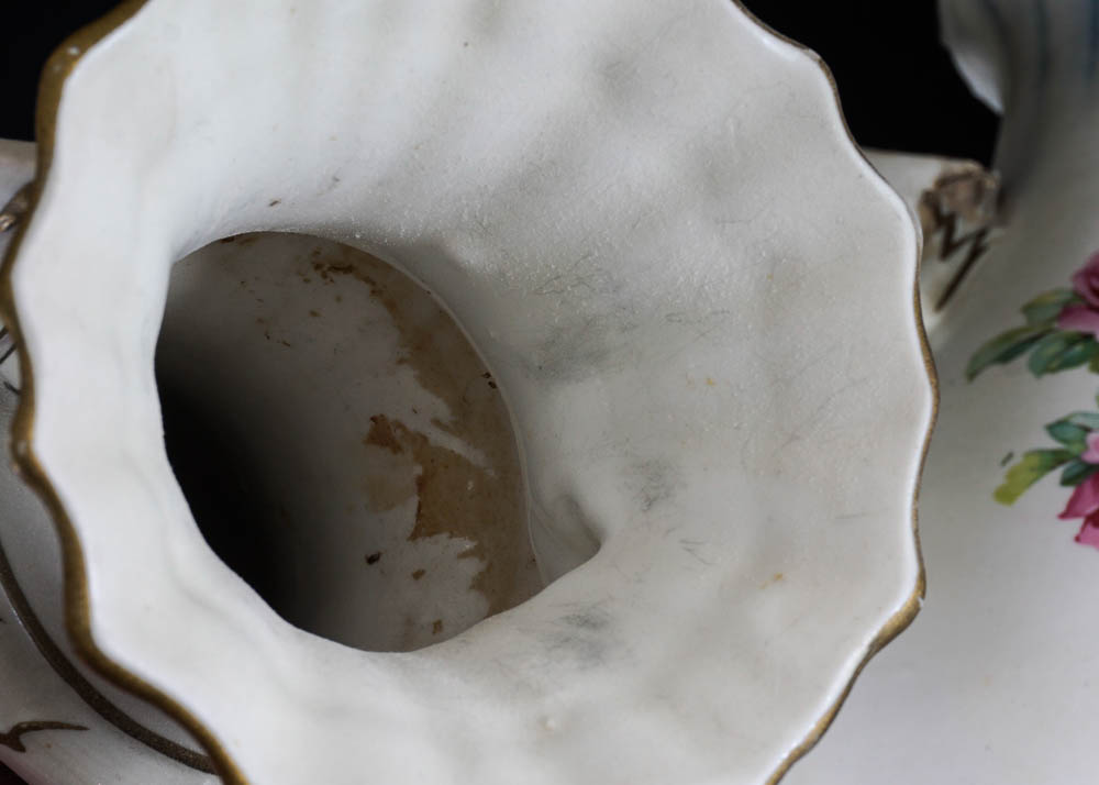 Pair of Austrian Floral Vases