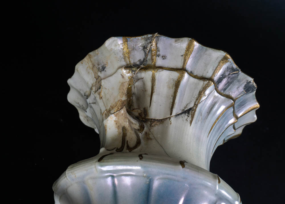 Pair of Austrian Floral Vases