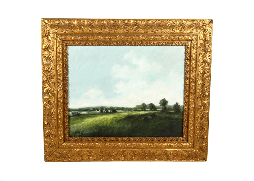 Robert Young Clay Original Landscape Oil on Stretched Canvas