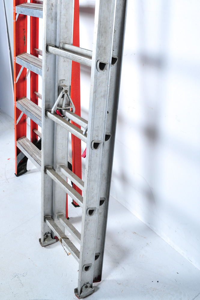 Werner Aluminum Extension and Fiberglass Step Ladders