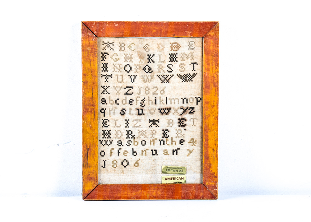 1826 Sampler in Antique Frame
