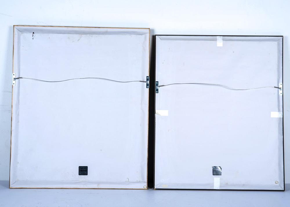 Duo of Abstract Figurative Oil Paintings