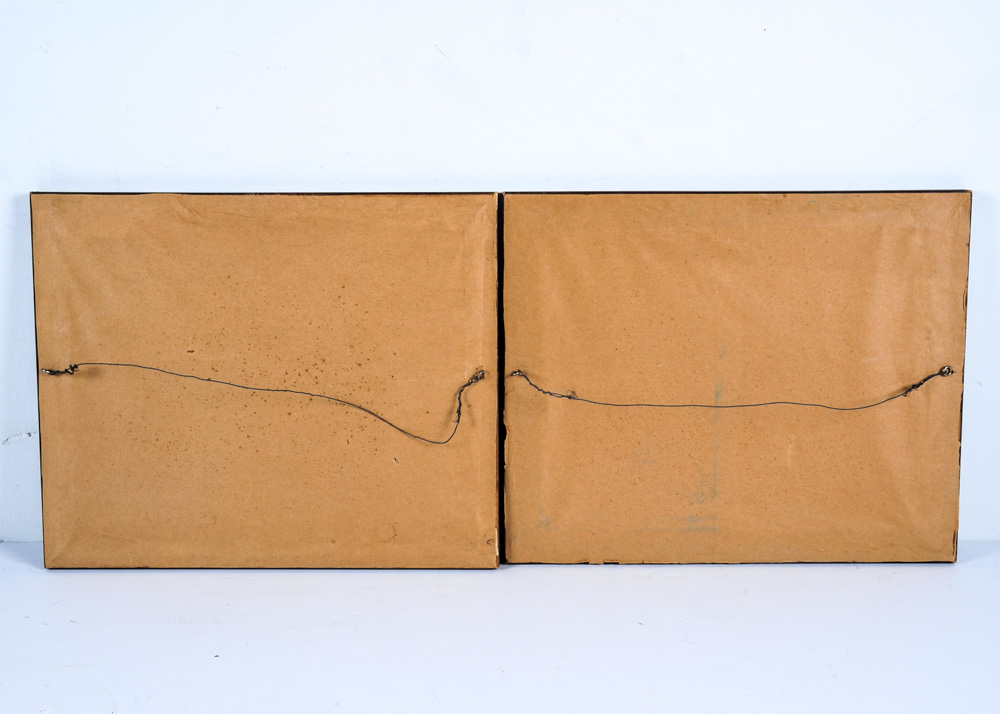 Duo of Original M. Close Lobster and Crab Artworks