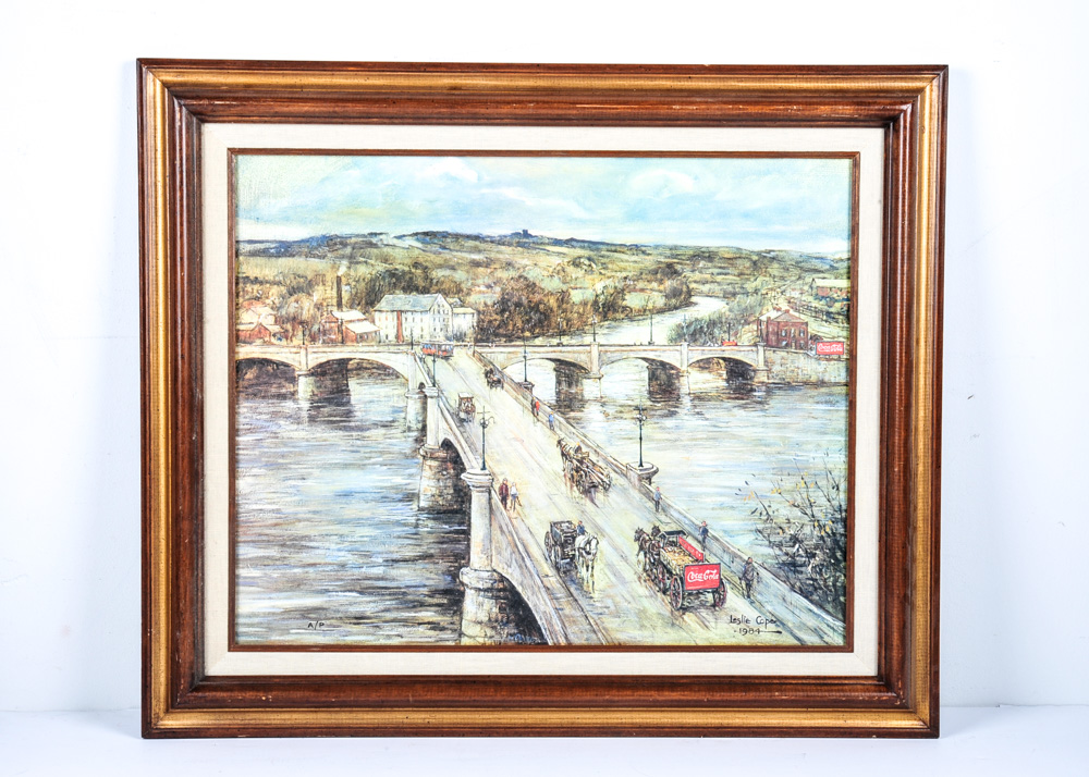 Leslie Cope Artist Proof Limited Edition "Crossing the Y Bridge"