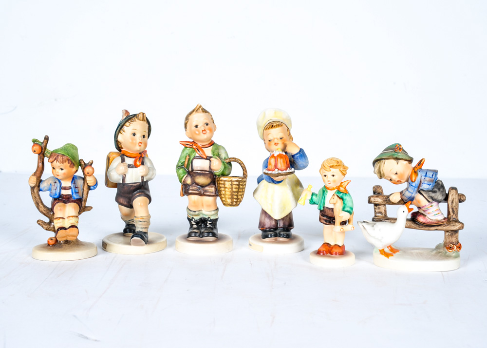 Set of Six Little Boy Goebel Hummel Figurines