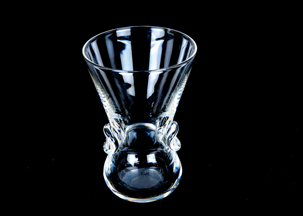 Signed Steuben Thumbprint Vase