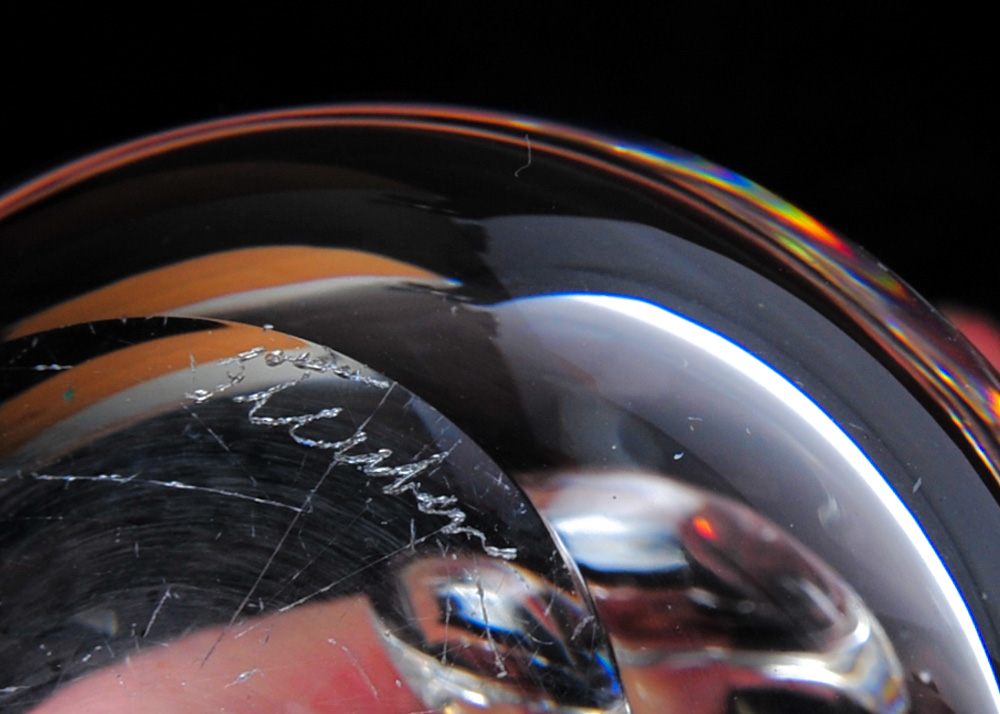 Signed Steuben Thumbprint Vase