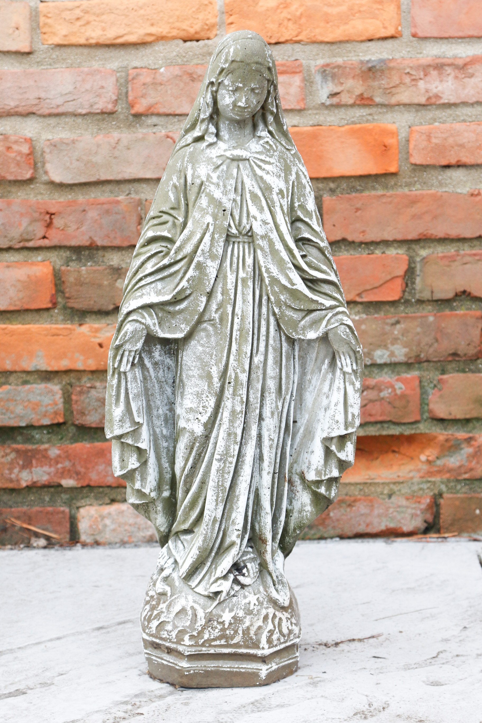 Concrete Garden Statue of The Virgin Mary