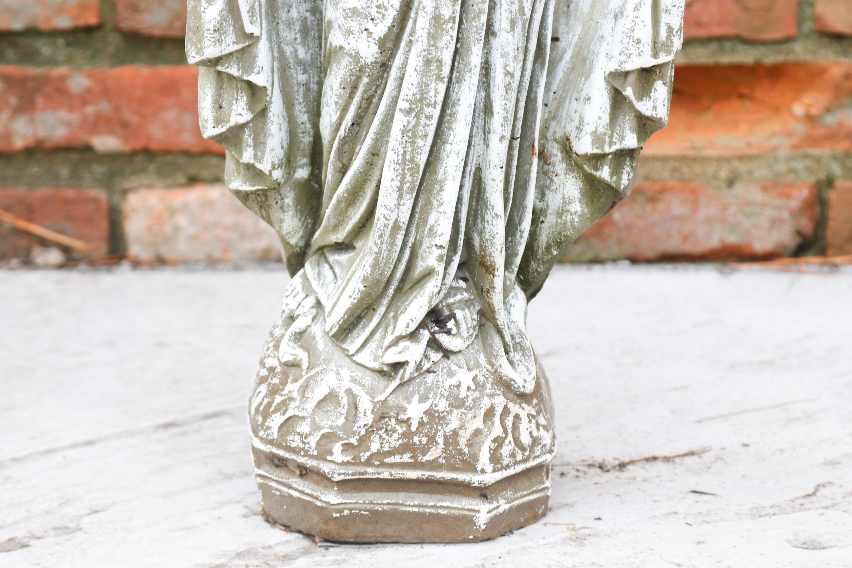 Concrete Garden Statue of The Virgin Mary