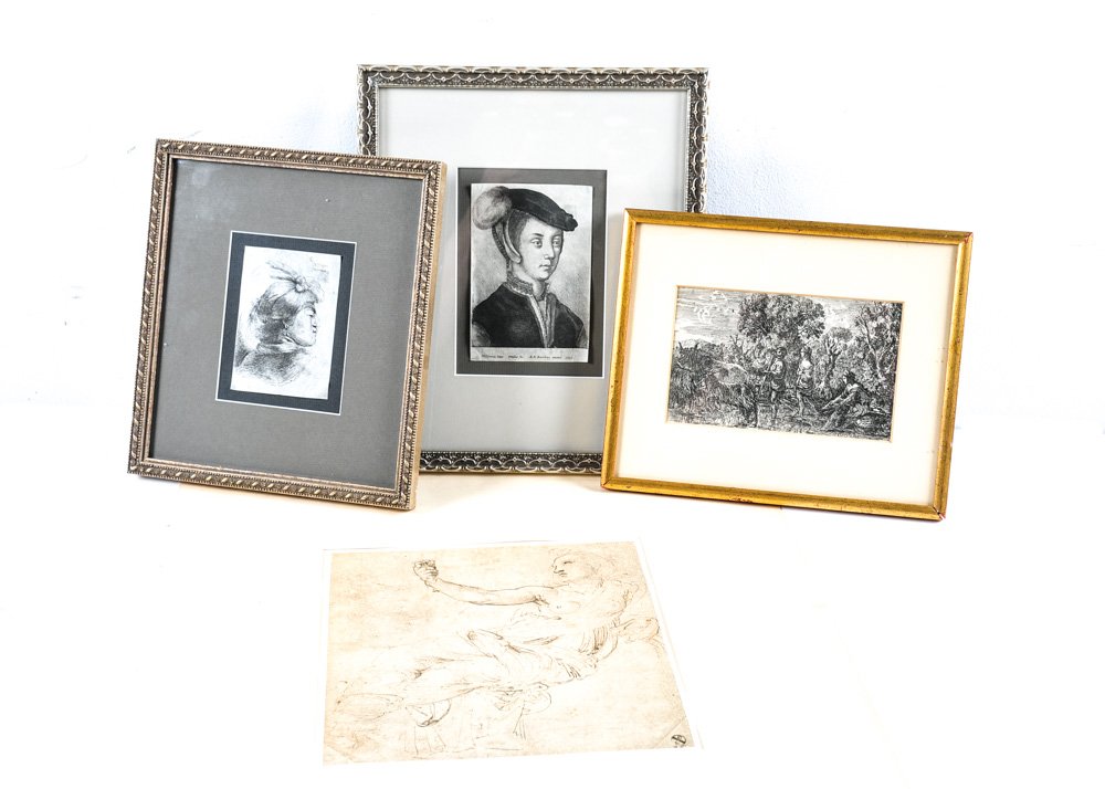 Reproduction Etchings and Engravings Depicting People