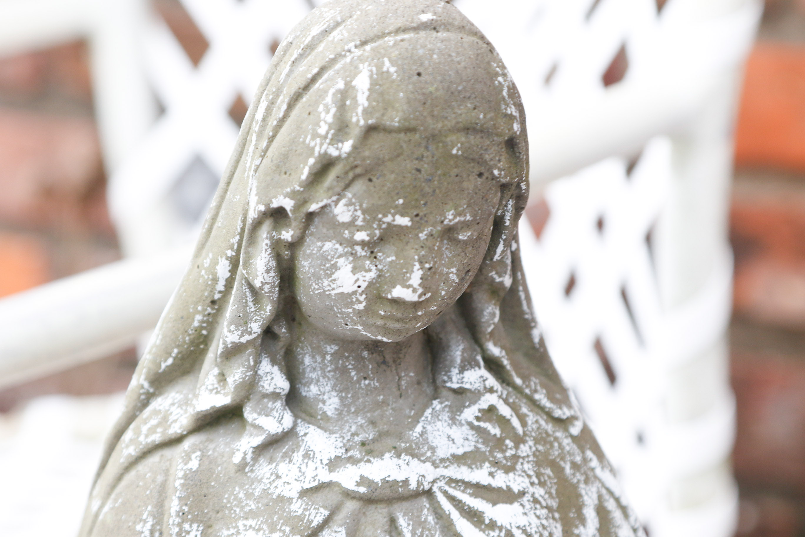 Concrete Garden Statue of The Virgin Mary